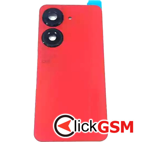 Piesa Capac Spate Cu Geam Camera Rosu Asus Zenfone 9 4fk