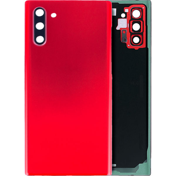 Samsung Galaxy Note10 · Back Cover Glass With Camera Lens For Samsung Galaxy Note 10 (No Logo) (Aftermarket Plus) (Aura Red)