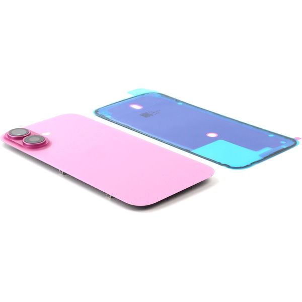 Apple iPhone 16 · Back Cover incl. Camera lens, Flash Light and Wireless Charging For iPhone 16 Pink Pulled C