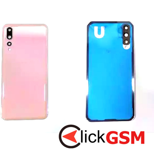 Piesa Capac Spate Cu Geam Camera Roz Huawei P20 Pro Gsf