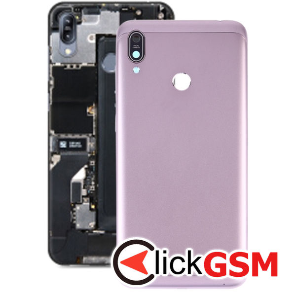 Piesa Capac Spate Cu Geam Camera Silver Asus Zenfone Max M2 24zg