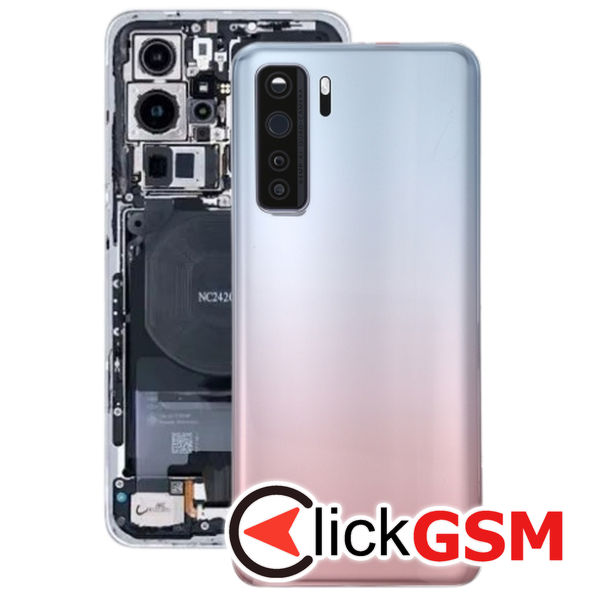 Piesa Capac Spate Cu Geam Camera Silver Huawei P40 Lite 5g 4nff