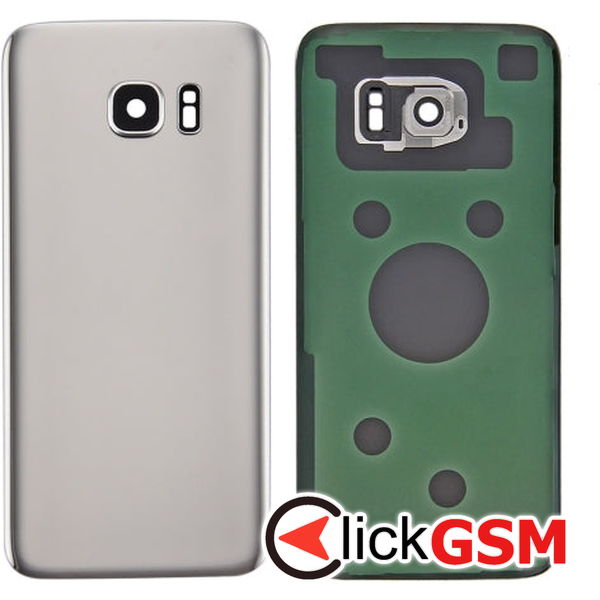 Piesa Capac Spate Cu Geam Camera Silver Samsung Galaxy S7  4ax9