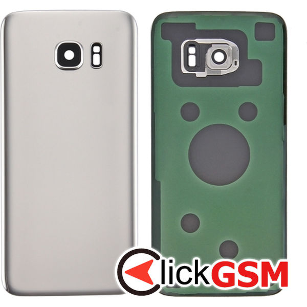 Piesa Piesa Capac Spate Cu Geam Camera Silver Samsung Galaxy S7 4ax9