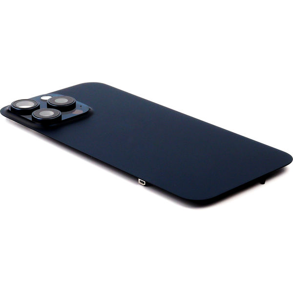 Apple iPhone 15 Pro Max · Back Cover incl. Camera lens, Flash Light and Wireless Charging For iPhone 15 Pro Max Blue Titanium Pulled C