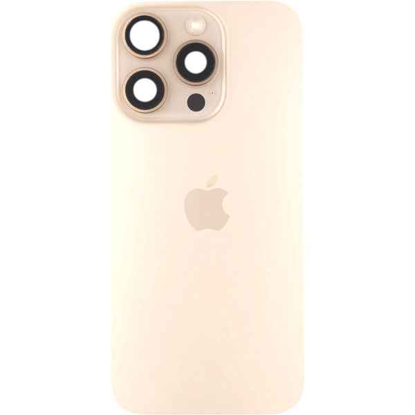 Apple iPhone 16 · Capac spate iPhone 16 Pro, Desert Titanium (Auriu) - Grade A (Original (provine din dezmembrari)) - include blit si incarcare wireless