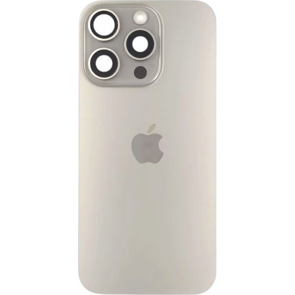 Apple iPhone 16 · Capac spate iPhone 16 Pro, Natural Titanium - Grade A (Original (provine din dezmembrari)) - include blit si incarcare wireless