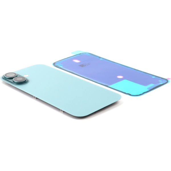 Apple iPhone 16 · Back Cover incl. Camera lens, Flash Light and Wireless Charging For iPhone 16 Teal Pulled C