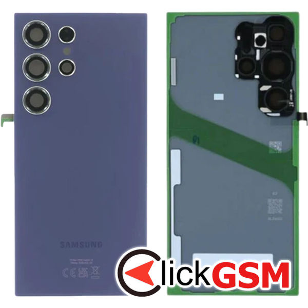 Piesa Capac Spate Cu Geam Camera Violet Mat Samsung Galaxy S24 Ultra Scw