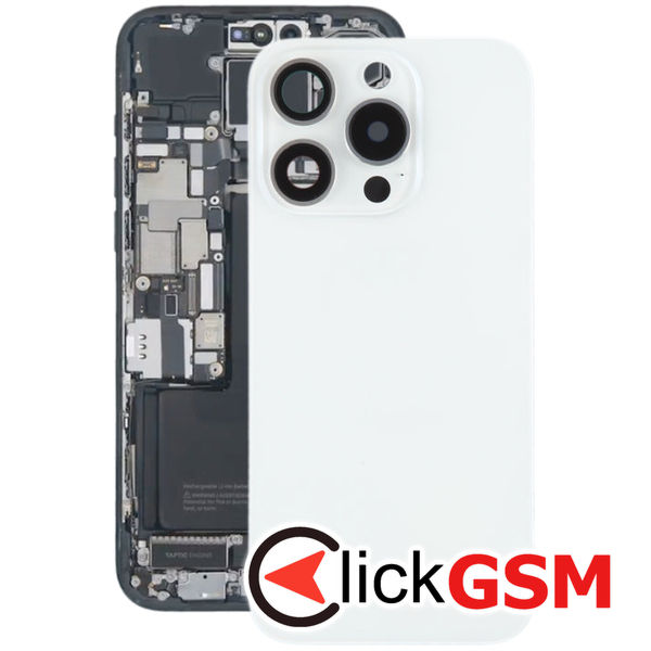 Piesa Piesa Capac Spate Cu Geam Camera White Apple Iphone 15 Pro 4h5r