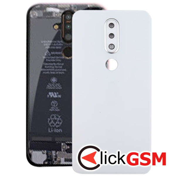 Piesa Capac Spate Cu Geam Camera White Nokia X6 2018 49k9