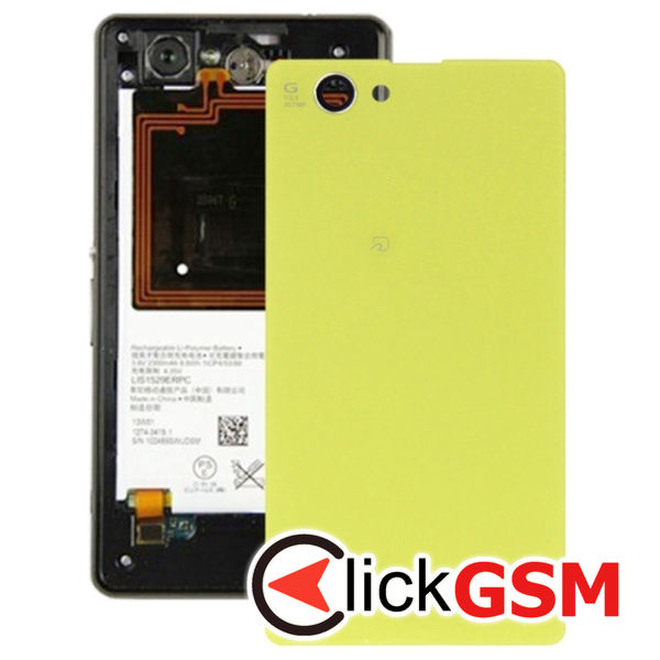 Piesa Piesa Capac Spate Cu Geam Camera Yellow Sony Xperia Z1 Compact 20zi