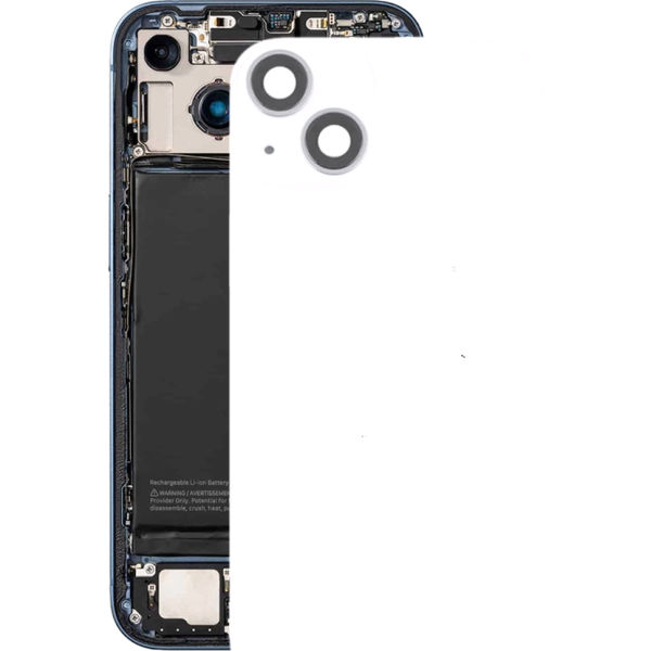 Apple iPhone 14 Plus · For iPhone 14 Plus Glass Battery Back Cover with Flash Bracket + Wireless Charging Module(White)