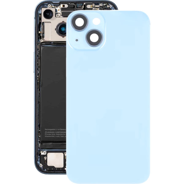 Apple iPhone 14 Plus · For iPhone 14 Plus Glass Battery Back Cover with Flash Bracket + Wireless Charging Module(Blue)