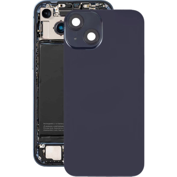 Apple iPhone 14 Plus · For iPhone 14 Plus Glass Battery Back Cover with Flash Bracket + Wireless Charging Module(Black)