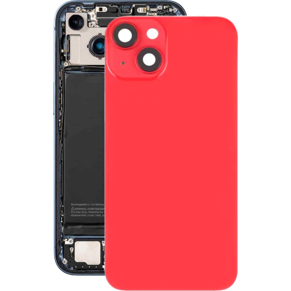 Apple iPhone 14 Plus · For iPhone 14 Plus Glass Battery Back Cover with Flash Bracket + Wireless Charging Module(Red)