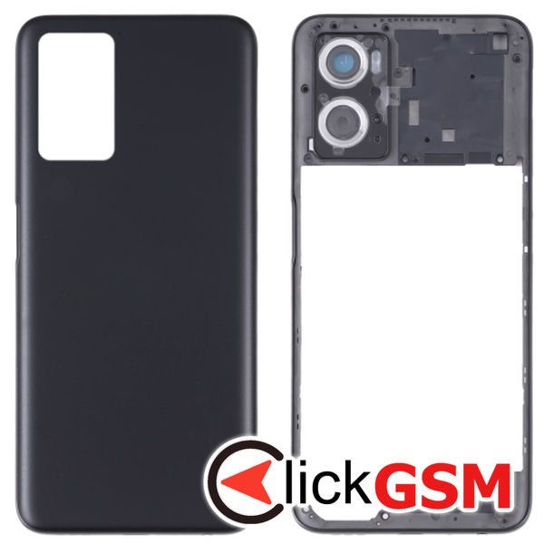 Piesa Capac Spate Cu Mijloc Black Oppo A36 2zw0