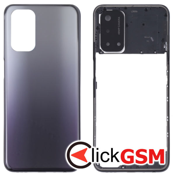 Piesa Piesa Capac Spate Cu Mijloc Black Oppo A93 5g 2uce