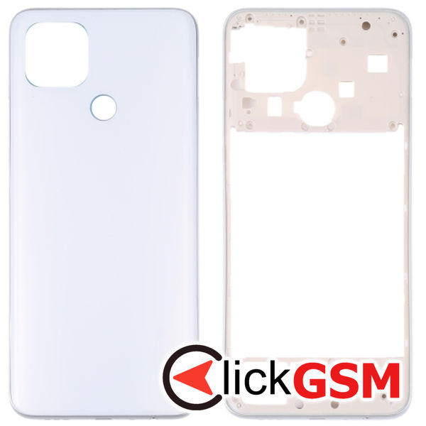 Piesa Piesa Capac Spate Cu Mijloc White Oppo A15 307w