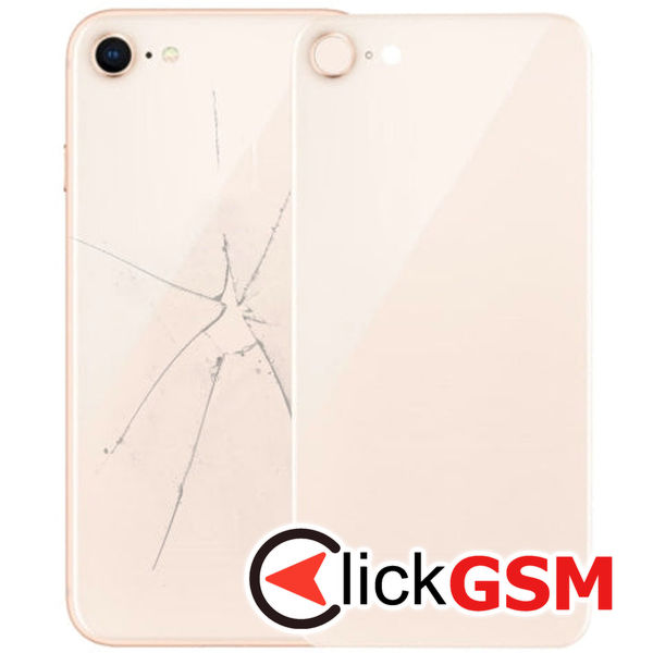 Piesa Piesa Capac Spate Gold Apple Iphone 8 4g3d