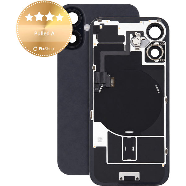 Apple iPhone 16 · Sticla carcasa spate pentru iPhone 16, Black, Pulled A