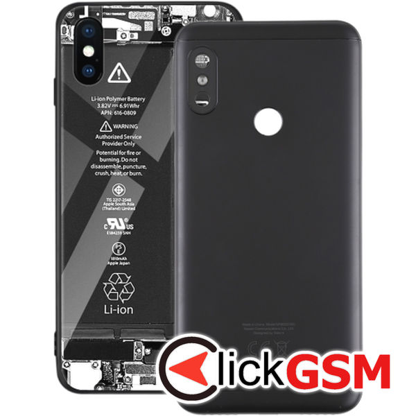 Piesa Capac Spate Negru Xiaomi Redmi 6 Pro 25we