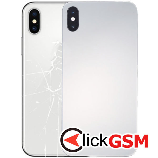 Piesa Capac Spate Silver Apple Iphone X 4fy6