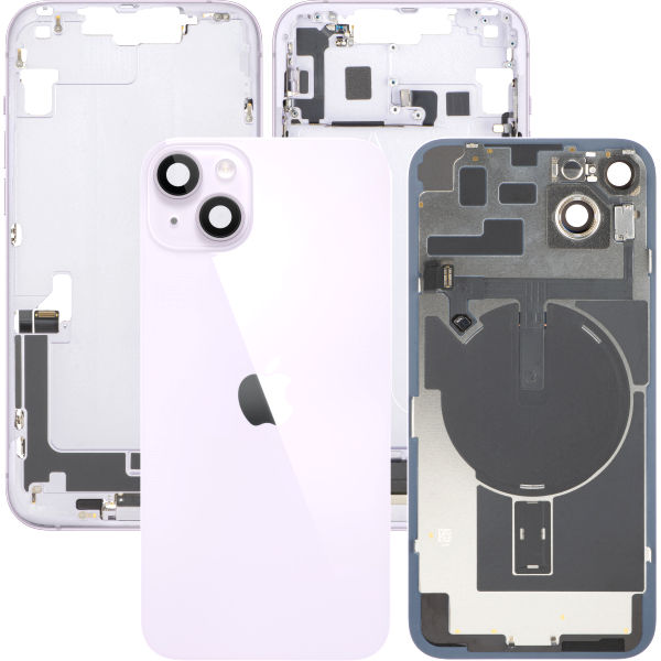 Apple iPhone 14 Plus · Capac Baterie Apple iPhone 14 Plus, Cu Carcasa Mijloc, Full Parts, Mov, (provine din dezmembrari) Premium