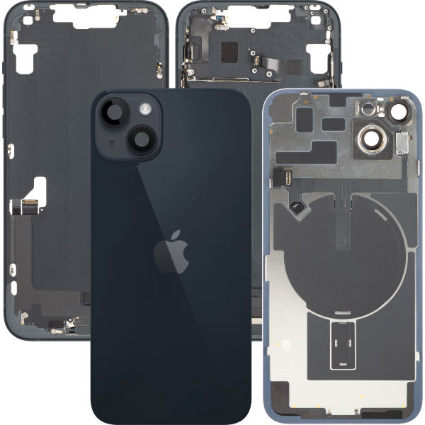 Apple iPhone 14 Plus · Capac Baterie Apple iPhone 14 Plus, Cu Carcasa Mijloc, Full Parts, Negru (Midnight), (provine din dezmembrari) Premium