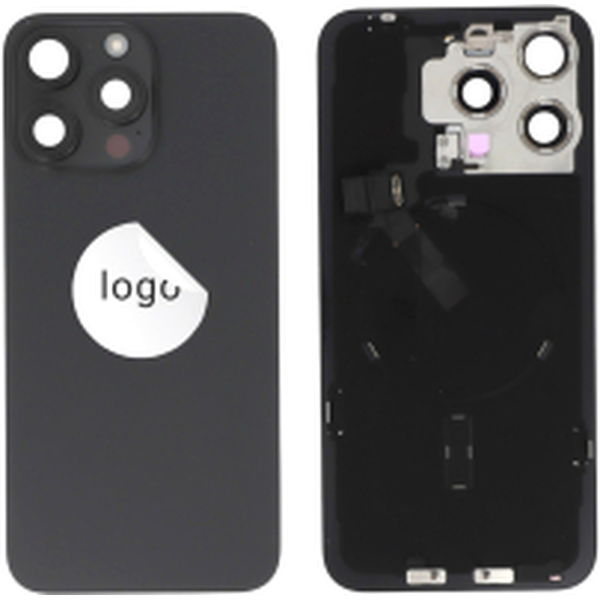 Apple iPhone 15 Pro Max · Capac spate Black Titanium cu componente iPhone 15 Pro Max Pulled A