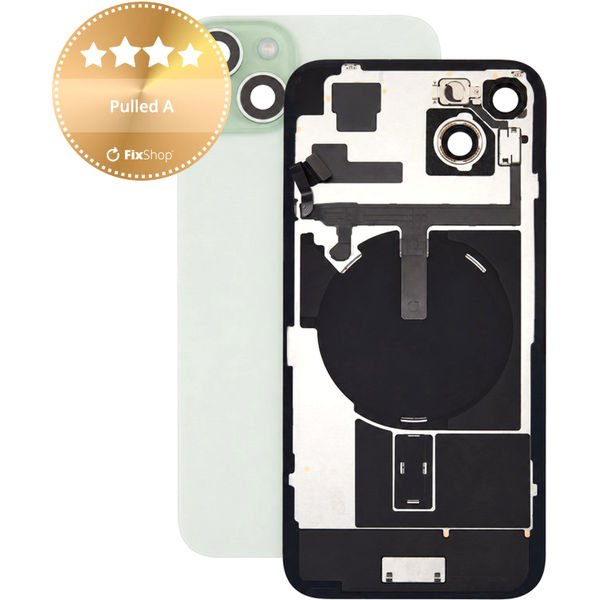 Apple iPhone 15 Plus · Sticla carcasa spate pentru iPhone 15 Plus, Green, Pulled A