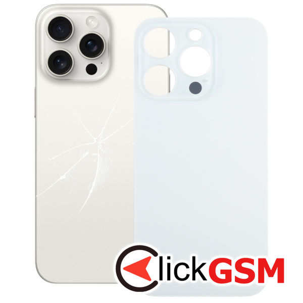 Piesa Capac Spate White Apple Iphone 15 Pro 2efh