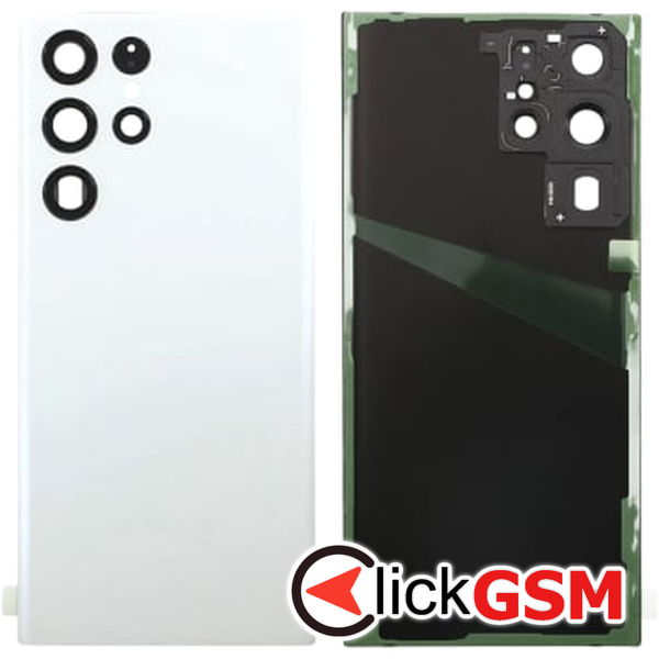 Piesa Capac Spate White Samsung Galaxy S22 Ultra 3slv