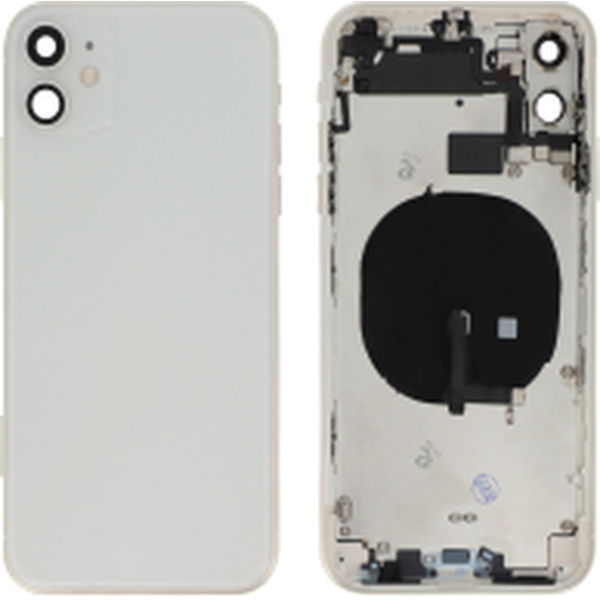 Apple iPhone 11 · Carcasa completa complet alb iPhone 11, fara logo, Compatibil
