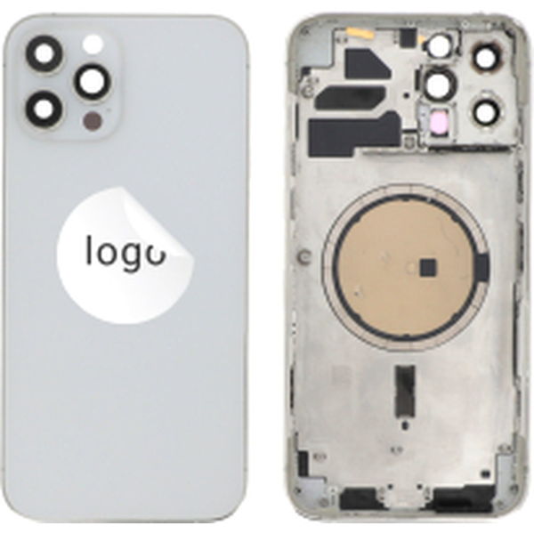 Apple iPhone 12 Pro Max · Sticla capac spate Silver iPhone 12 Pro Max OEM Pulled A