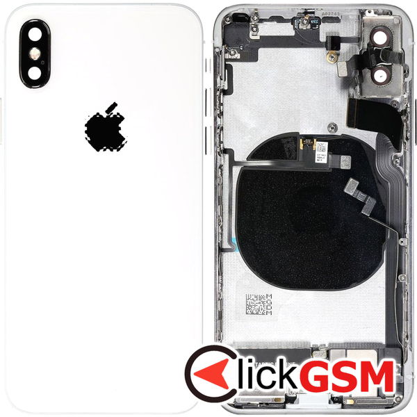 Piesa Carcasa Cu Capac Spate Argintiu Apple Iphone X 46e1