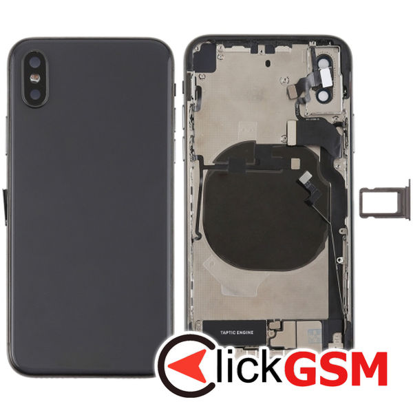 Piesa Piesa Carcasa Cu Capac Spate Black Apple Iphone X 4fu2