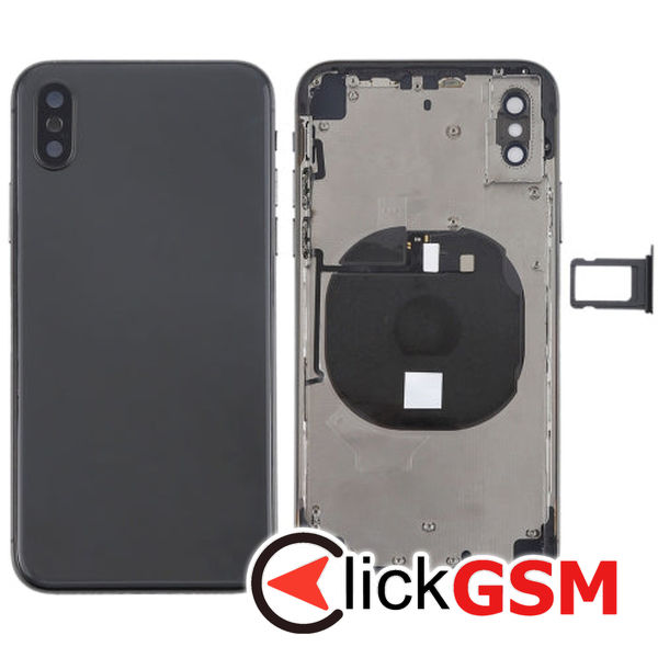 Piesa Piesa Carcasa Cu Capac Spate Black Apple Iphone X 4fwv