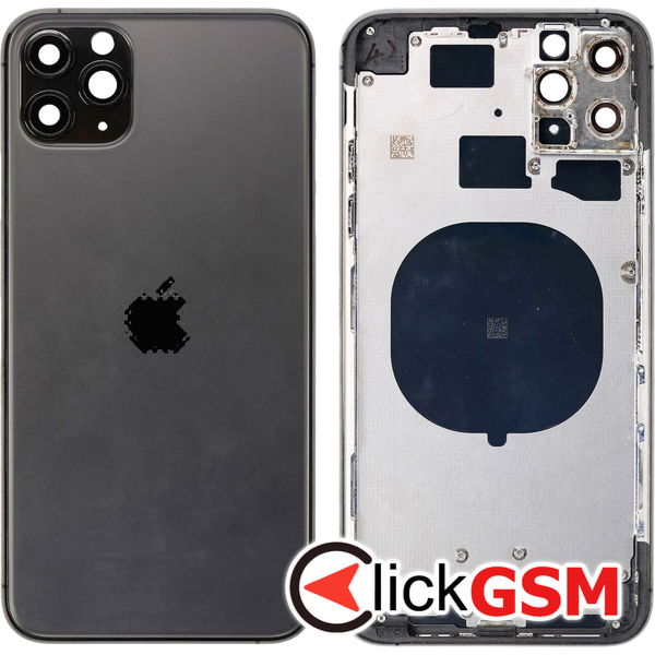 Piesa Piesa Carcasa Cu Capac Spate Gri Apple Iphone 11 Pro Max 46k6