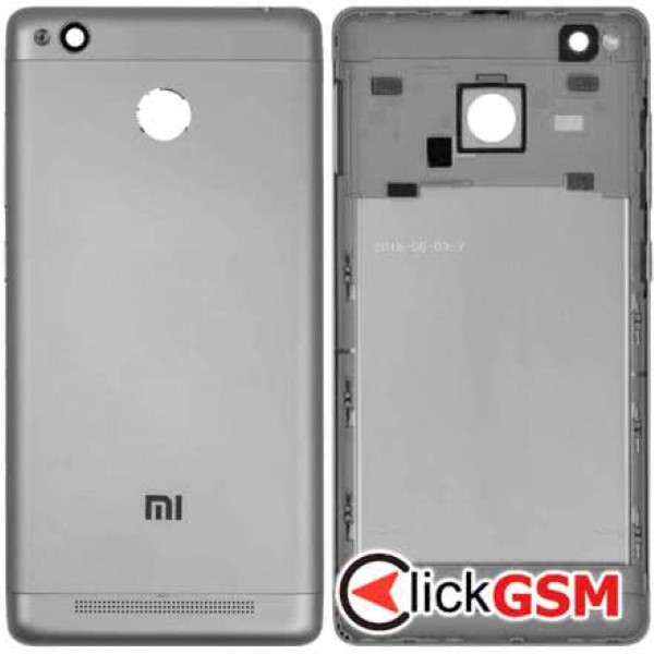 Piesa Carcasa Cu Capac Spate Gri Xiaomi Redmi 3 Pro 1fya