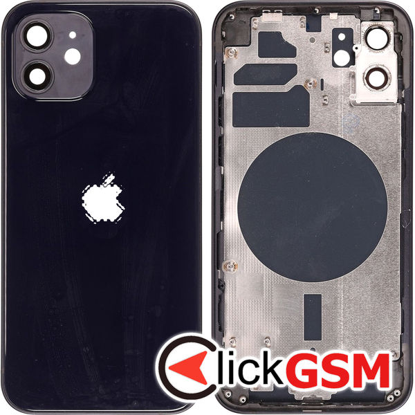 Piesa Piesa Carcasa Cu Capac Spate Negru Apple Iphone 12 3zxj