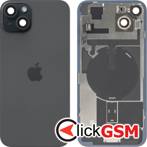 Piesa Carcasa Cu Capac Spate Negru Apple Iphone 15 Plus Ubj