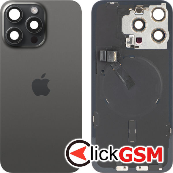 Piesa Carcasa Cu Capac Spate Negru Apple Iphone 15 Pro Max Ubm