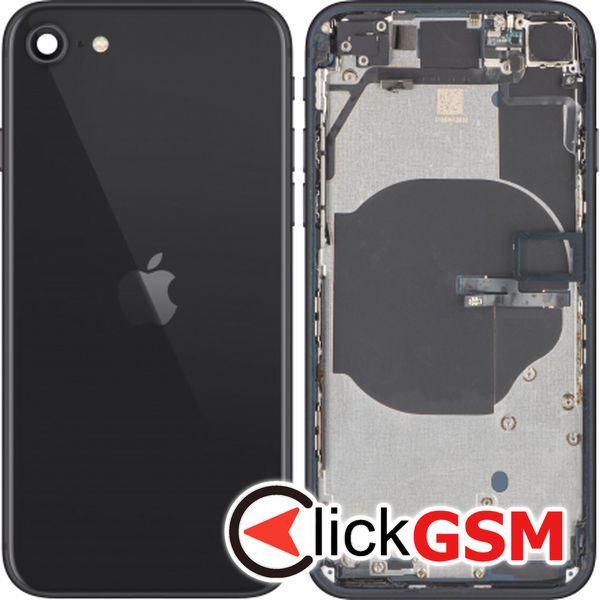 Piesa Carcasa Cu Capac Spate Negru Apple Iphone Se 2022 1gob