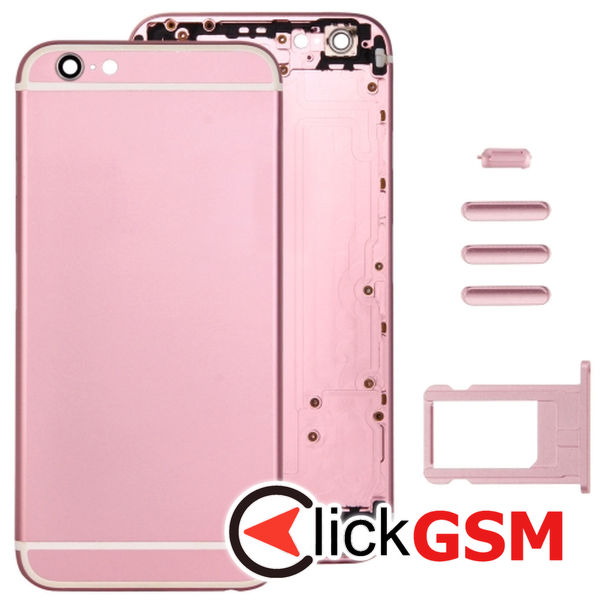 Piesa Carcasa Cu Capac Spate Pink Apple Iphone 6 4fex