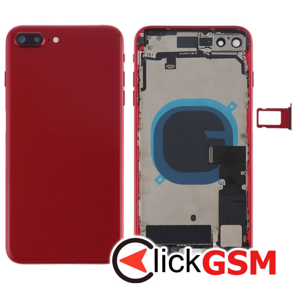 Piesa Piesa Carcasa Cu Capac Spate Red Apple Iphone 8 Plus 4fz3