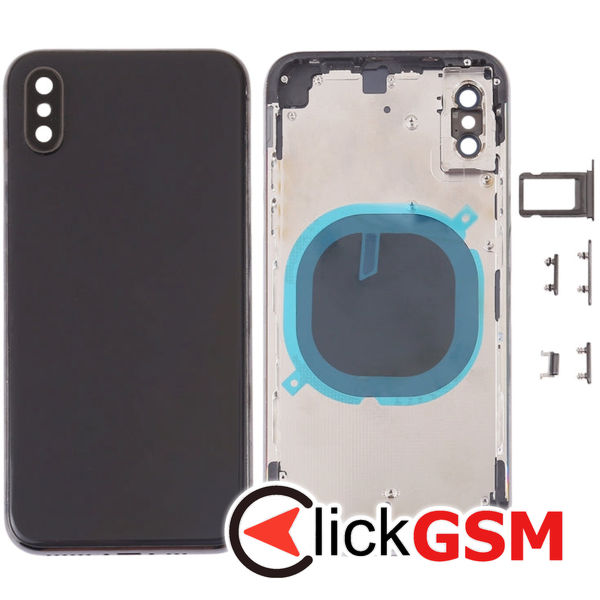 Piesa Piesa Carcasa Cu Capac Spate Si Geam Camera Black Apple Iphone Xs 4fo9