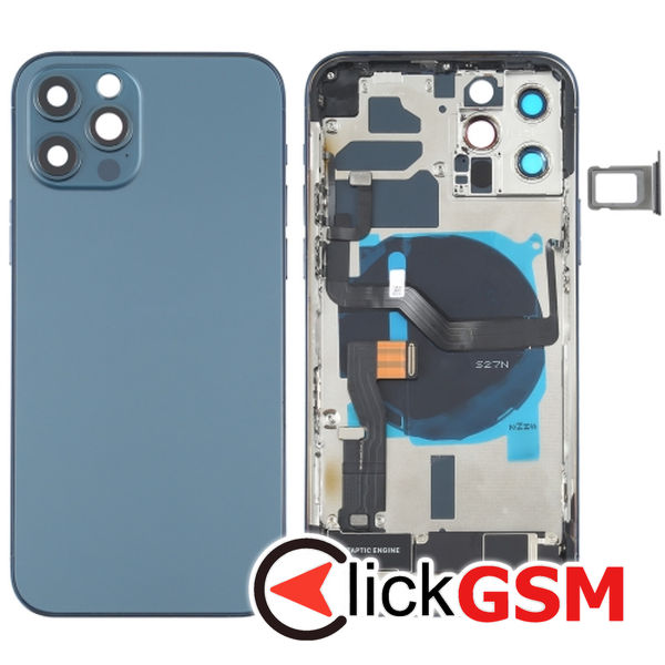 Piesa Carcasa Cu Capac Spate Si Geam Camera Blue Apple Iphone 12 Pro 4gpu