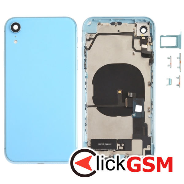 Piesa Carcasa Cu Capac Spate Si Geam Camera Blue Apple Iphone Xr 4fsv