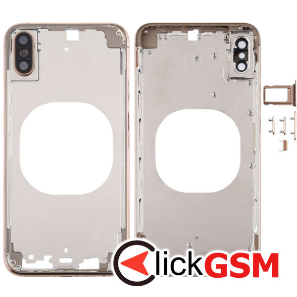 Piesa Carcasa Cu Capac Spate Si Geam Camera Gold Apple Iphone Xs Max 4fqf